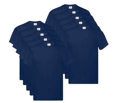 Fruit of the Loom T-shirts originaux 10 pcs Bleu marine M Coton