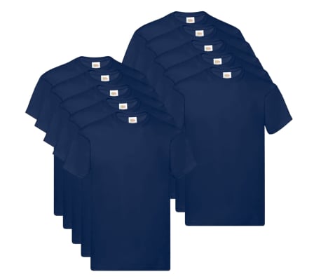 Fruit of the Loom T-shirts originaux 10 pcs Bleu marine L Coton
