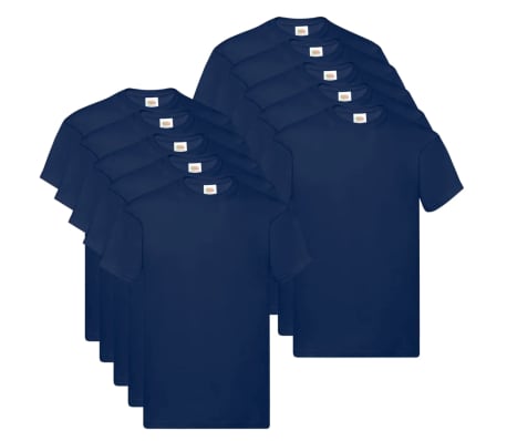 Fruit of the Loom Original T-shirts 10 pcs Navy 3XL Cotton