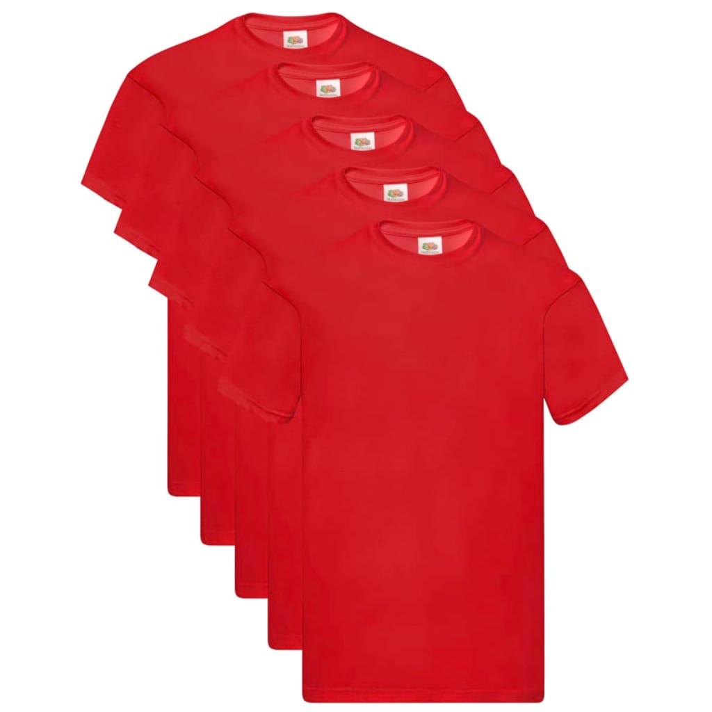 

Fruit of the Loom T-shirts Original 5 st M katoen rood