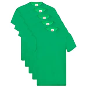 Fruit of the Loom T-shirt Original 5 τεμ. Πράσινα M Βαμβακερά
