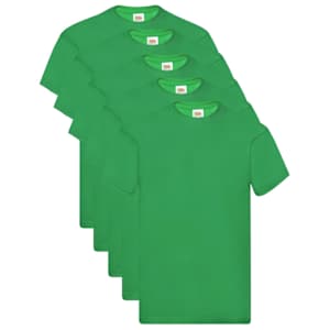 Fruit of the Loom Original T-shirts 5 pcs Green 3XL Cotton