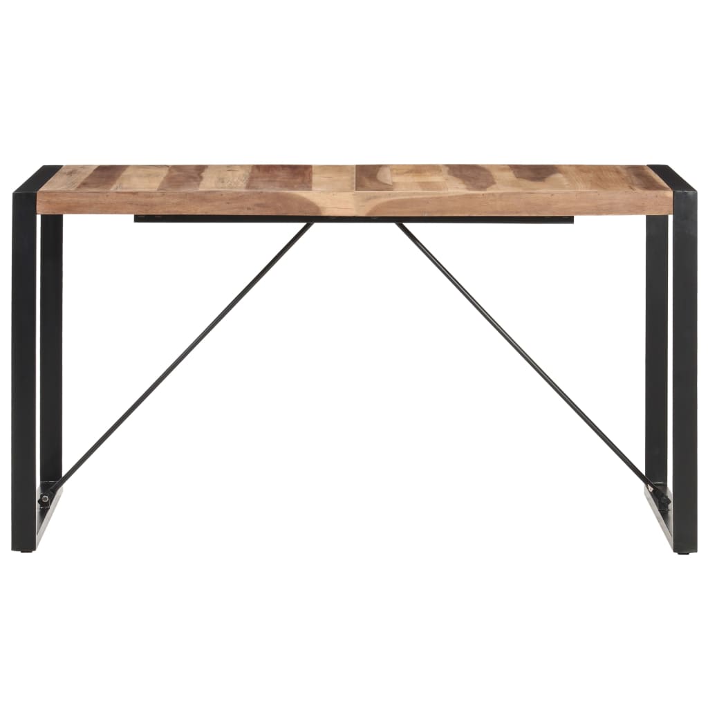 

vidaXL Eettafel 140x70x75 cm massief hout met sheesham afwerking