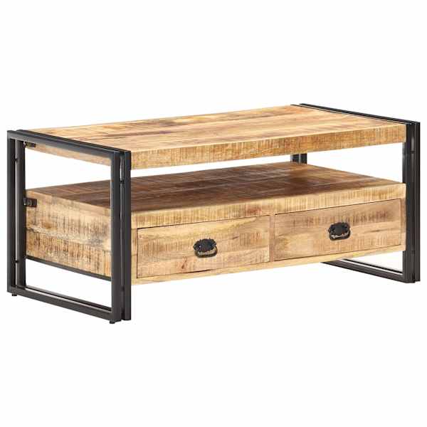vidaXL kohvilaud, 100 x 55 x 45 cm, t&ouml;&ouml;tlemata mangopuit