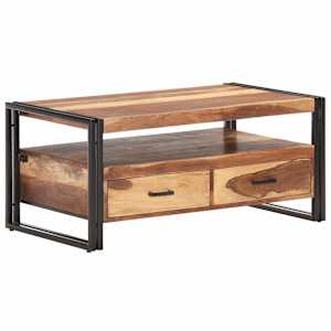 Konferenční stolek 100 x 55 x 45 cm masivní akáciové dřevo - obrázek 7