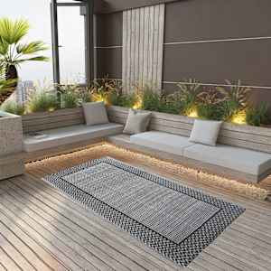 Zunanja preproga siva 80x150 cm PP