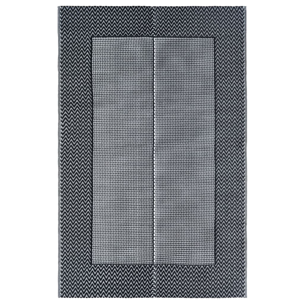 Outdoor-Teppich Grau 190×290 cm PP