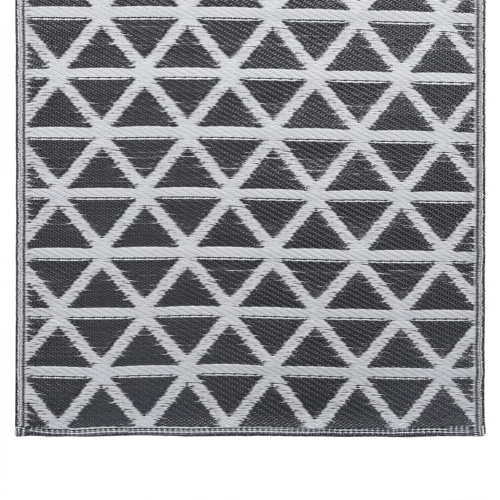 Fekete PP kültéri szőnyeg 80 x 150 cm 