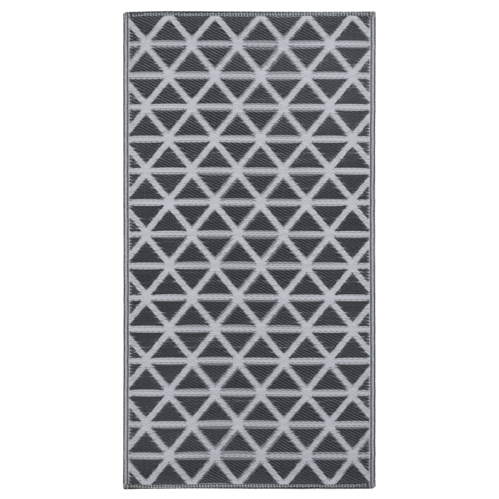 āra paklājs, 120x180 cm, melns PP | Stepinfit.lv