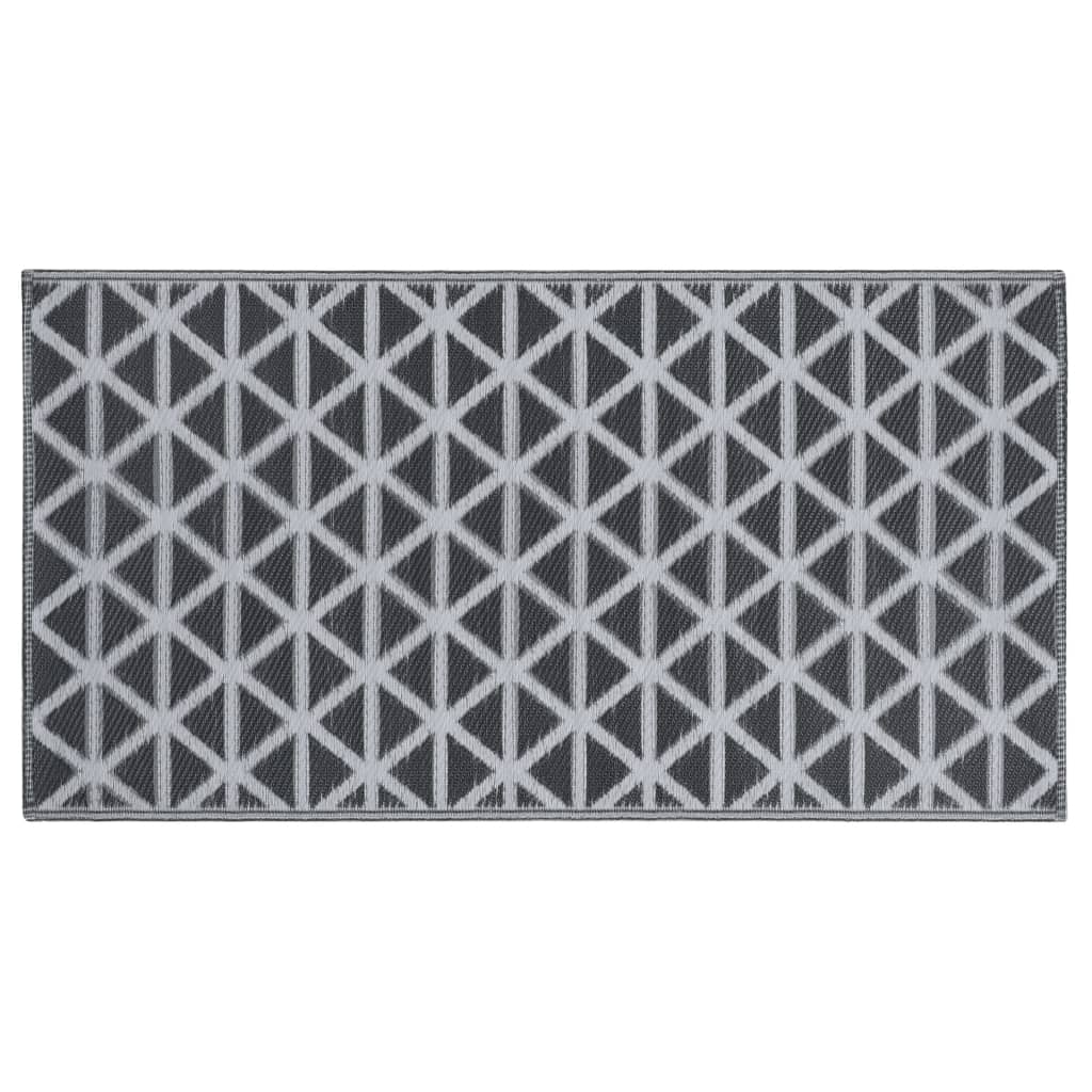 Fekete PP kültéri szőnyeg 190 x 290 cm 