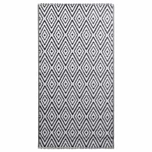 vidaXL &otilde;uevaip, ARAKIL valge ja must, 120 x 180 cm, PP