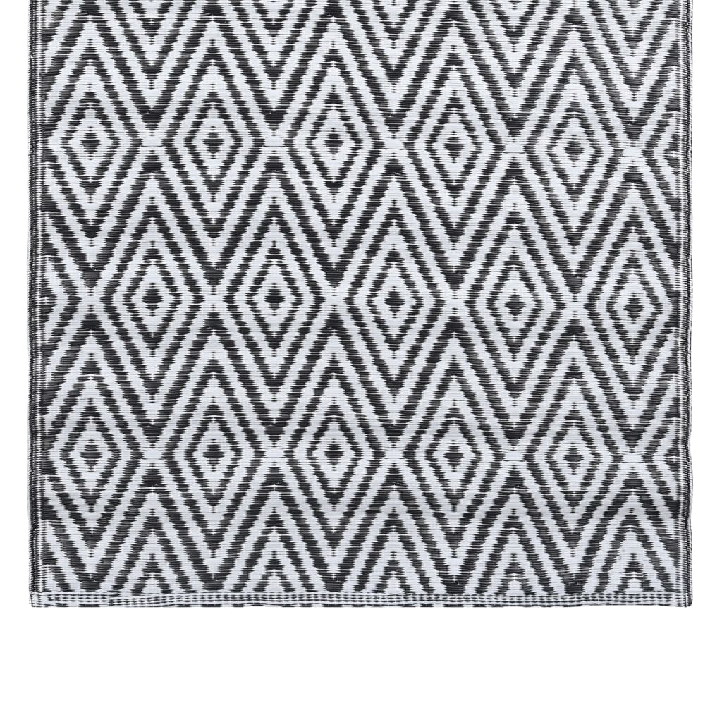 Outdoor-Teppich Weiß und Schwarz 120×180 cm PP kaufen 4
