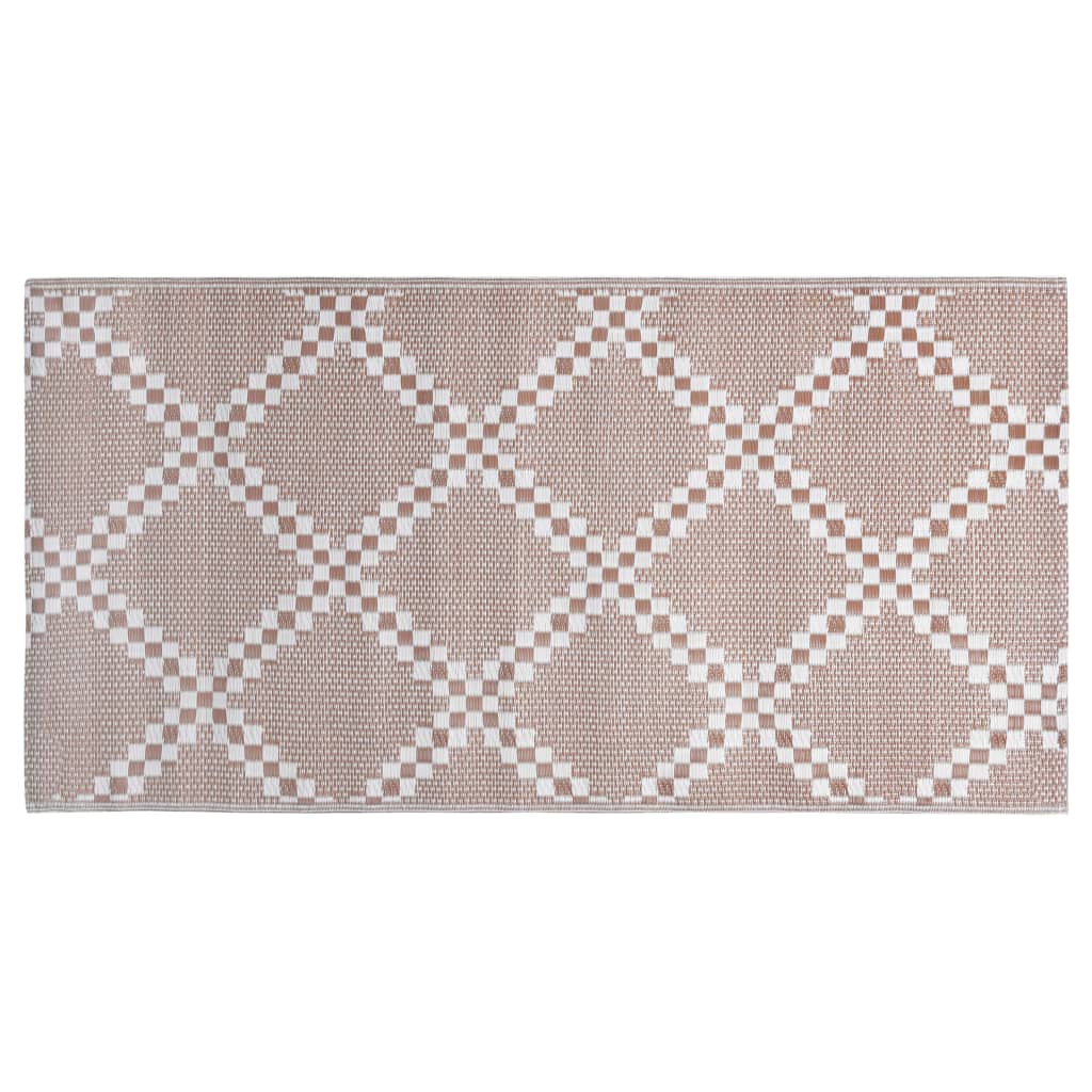 vidaXL Buitenkleed ARAKIL 80x150 cm PP bruin afbeelding