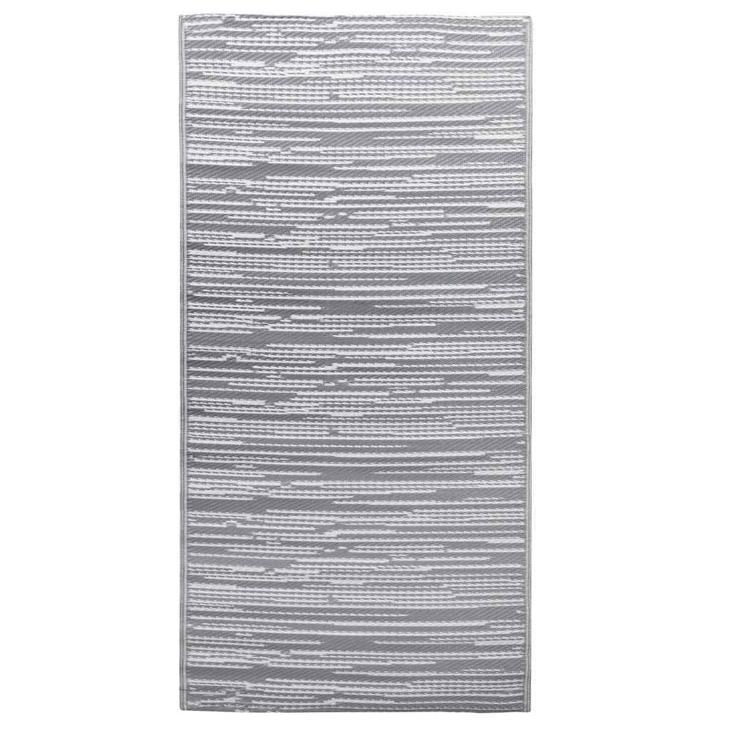 vidaXL Vonkajší koberec ARAKIL sivý 190x290 cm PP