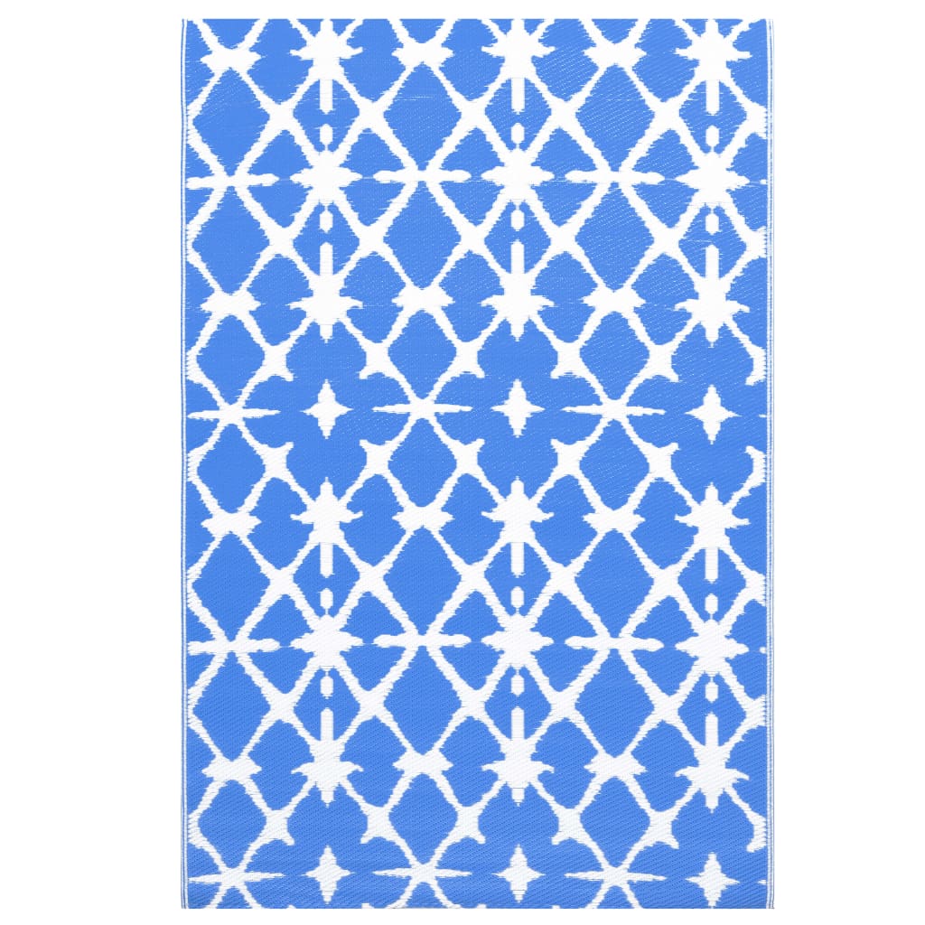 Thumbnail - vidaXL Outdoor-Teppich ARAKIL Weiß und Blau 160x230 cm PP