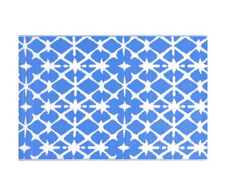 vidaXL Alfombra exterior ARAKIL azul y blanco 160x230 cm PP