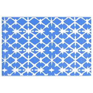 vidaXL Alfombra exterior ARAKIL azul y blanco 160x230 cm PP