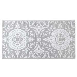 vidaXL Buitenkleed ARAKIL 80x150 cm PP lichtgrijs