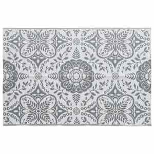 vidaXL Outdoor-Teppich ARAKIL Hellgrau 120x180 cm PP