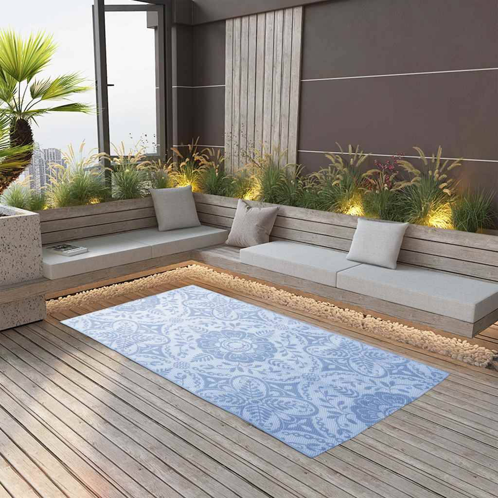 vidaXL Outdoor-Teppich ARAKIL Babyblau 120x180 cm PP
