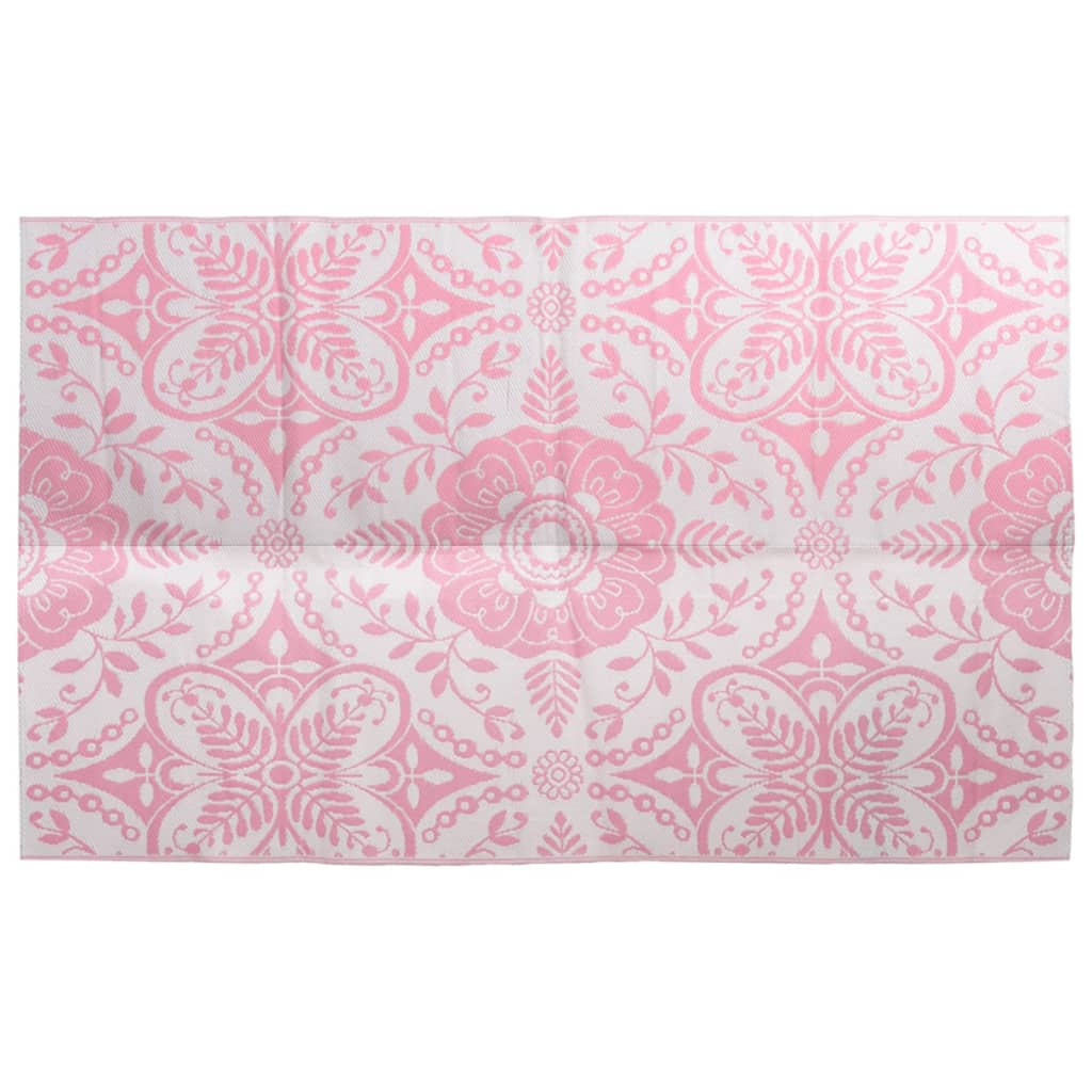 Covor de exterior, roz, 190×290 cm, PP