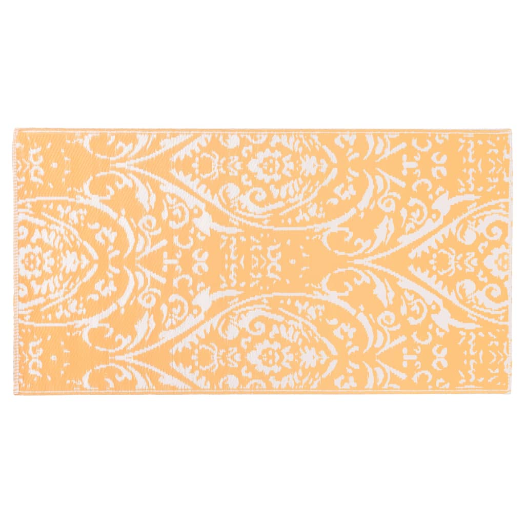 vidaXL Buitenkleed ARAKIL 80x150 cm PP oranje en wit afbeelding