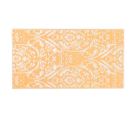 vidaXL Tapis d'ext&eacute;rieur ARAKIL Orange et blanc 160x230 cm PP