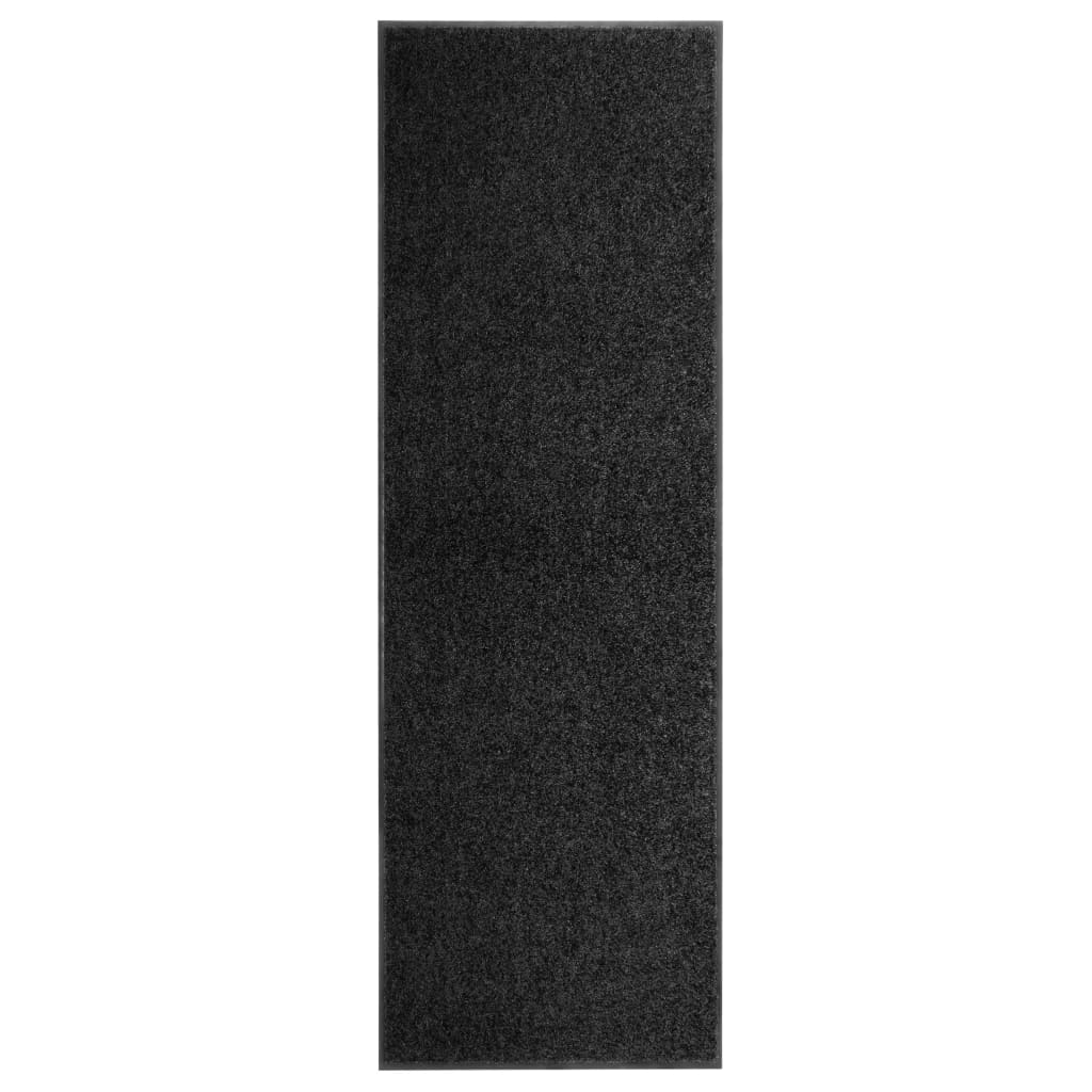 vidaXL Covoraș de ușă lavabil negru 60×180 cm vidaXL