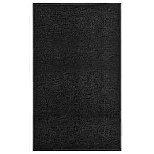 Pralni predpražnik črn 90x150 cm