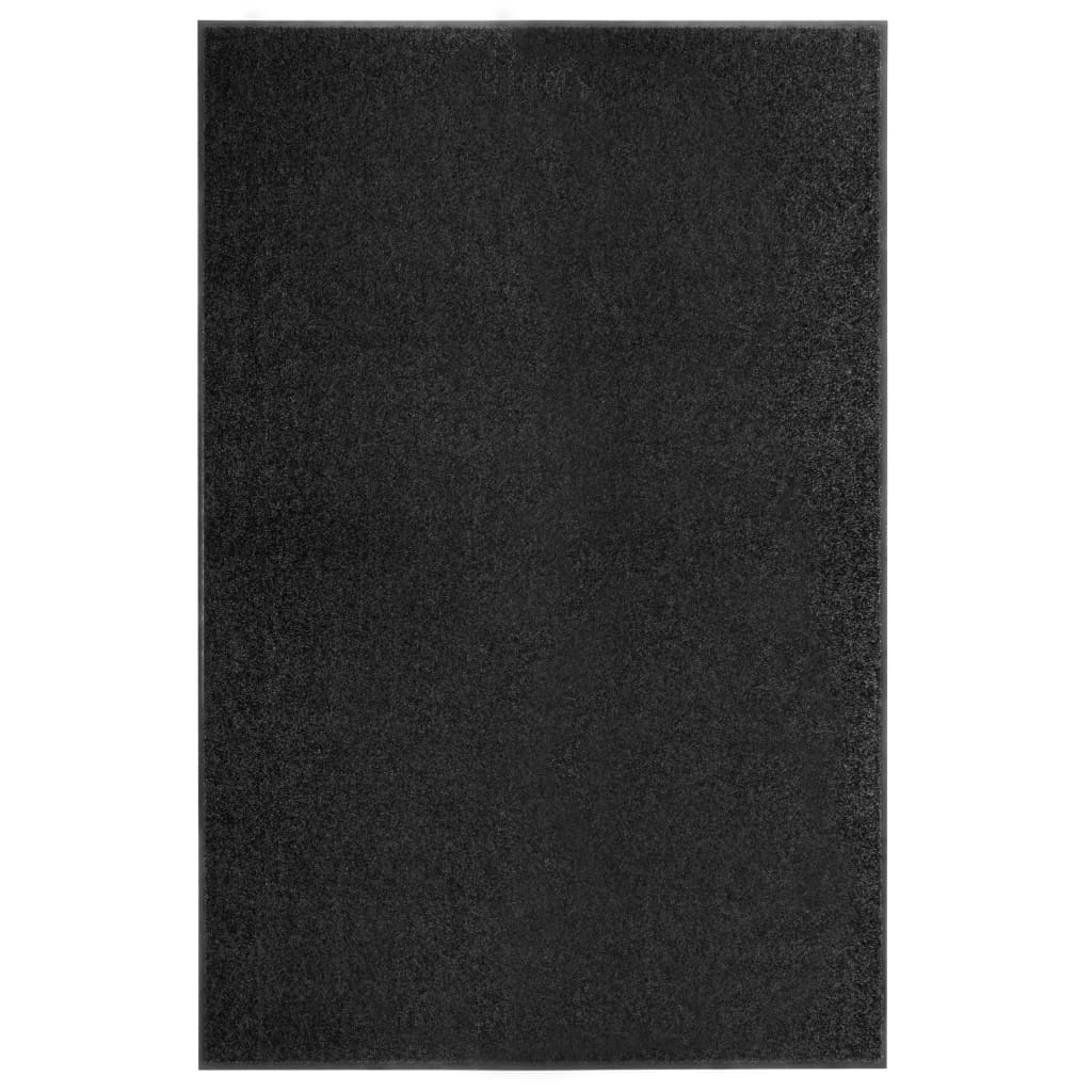 vidaXL Covoraș de ușă lavabil, negru, 120 x 180 cm vidaXL