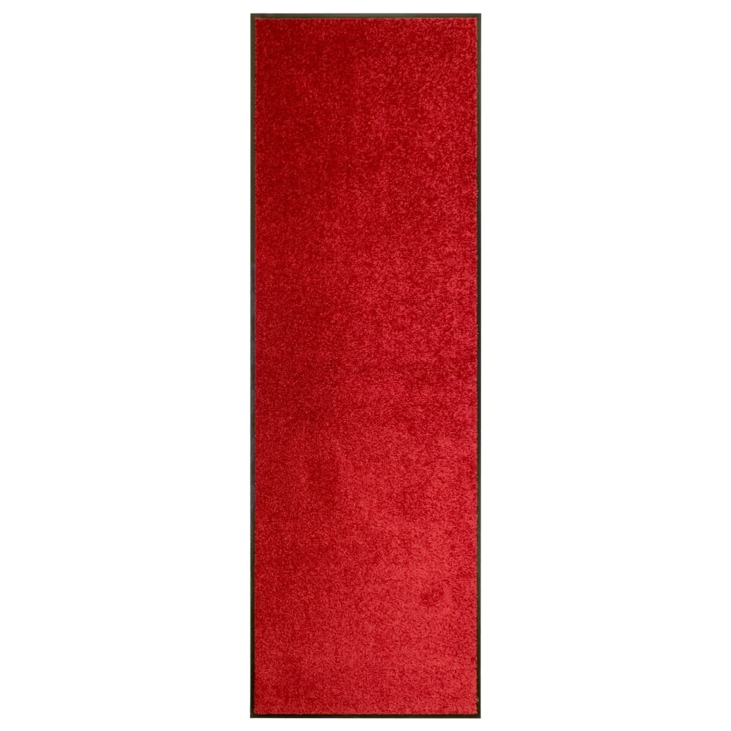 vidaXL Covoraș de ușă lavabil, roșu, 60 x 180 cm vidaxl.ro