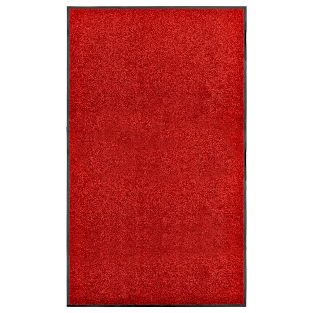 vidaXL Covoraș de ușă lavabil, roșu, 90 x 150 cm vidaxl.ro