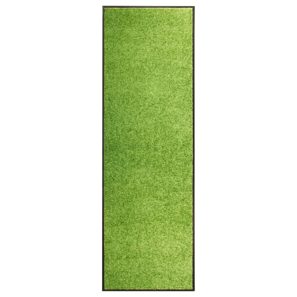 vidaXL Covoraș de ușă lavabil, verde, 60 x 180 cm vidaXL