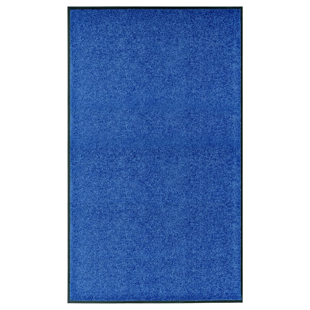 vidaXL vaskbar dørmåtte 90x150 cm blå