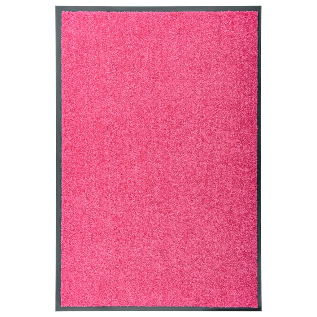 vidaXL Covoraș de ușă lavabil, roz, 60 x 90 cm vidaxl.ro