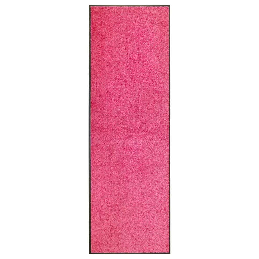 vidaXL Fußmatte Waschbar Rosa 60x180 cm