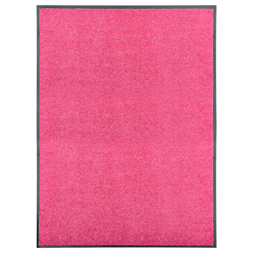 vidaXL Covoraș de ușă lavabil roz 90×120 cm vidaXL