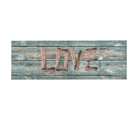 vidaXL Tapis de sol de cuisine lavable Love 60x180 cm