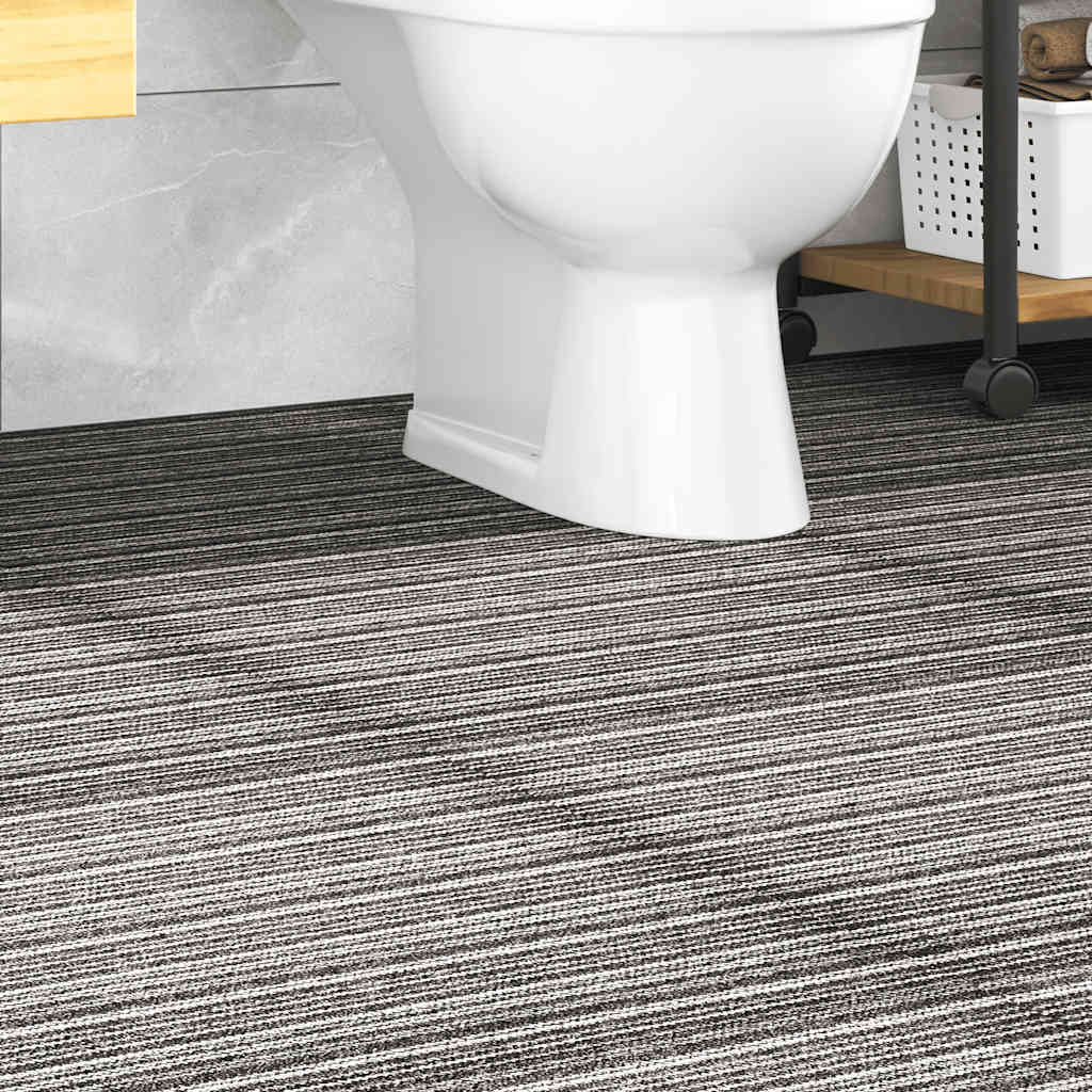 vidaXL Teppichfliesen 20 Stk. 5 m² 50x50 cm Gestreift Anthrazit