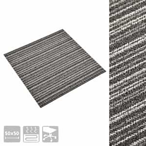 Koberec 20 pcs Pruhovaná antracitová 50 x 50 cm - obrázek 7