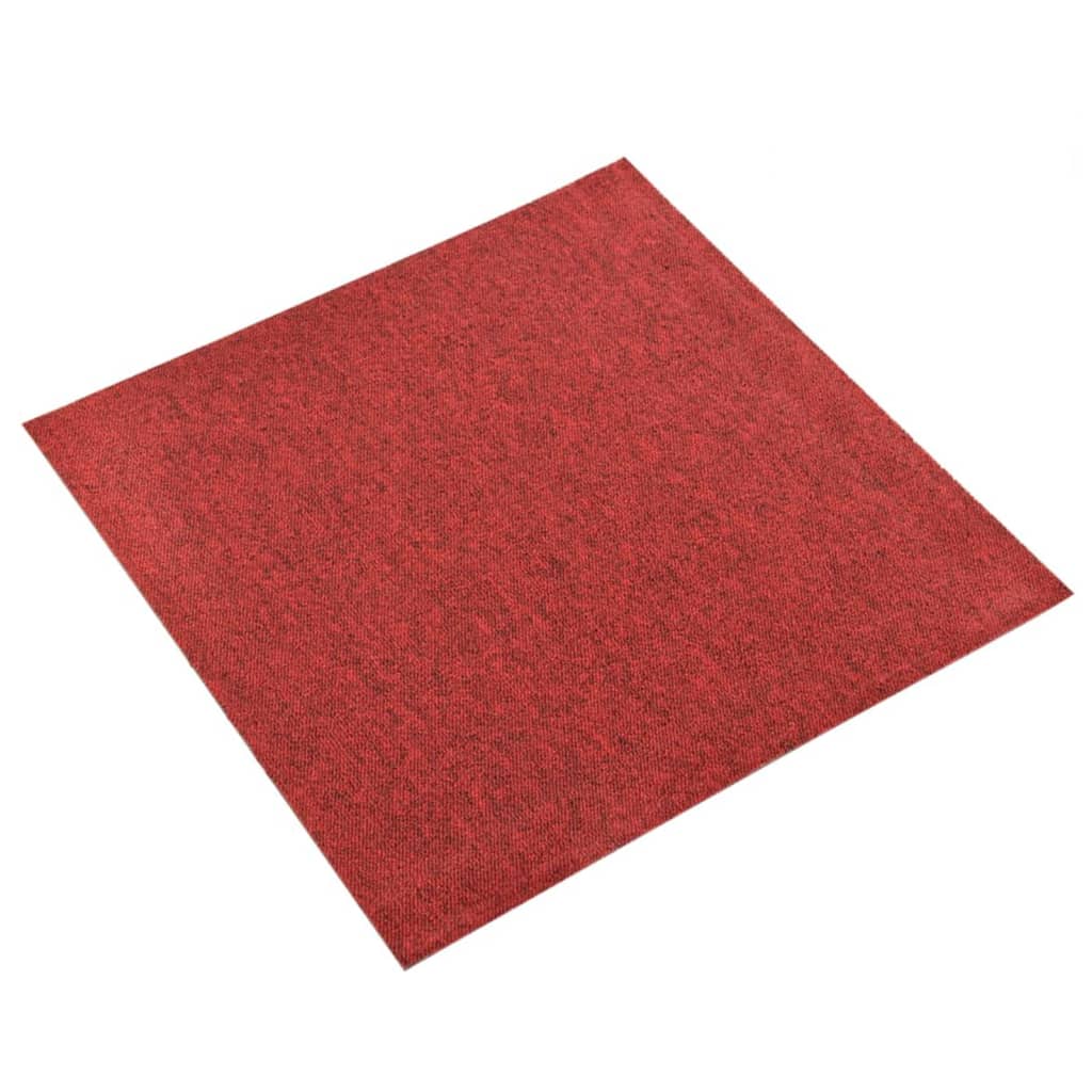 vidaXL Plăci de pardoseală, 20 buc., roșu, 50 x 50 cm, 5 m²