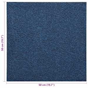 Koberec 20 pcs Tmavě modrá 50 x 50 cm 100% polypropylen - obrázek 8