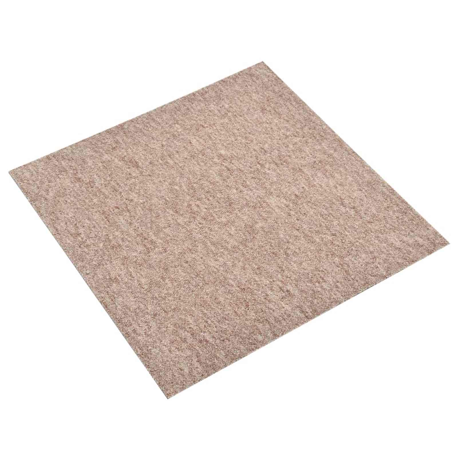 vidaXL Covor 20 pcs Bej 50 x 50 cm 100% polipropilenă