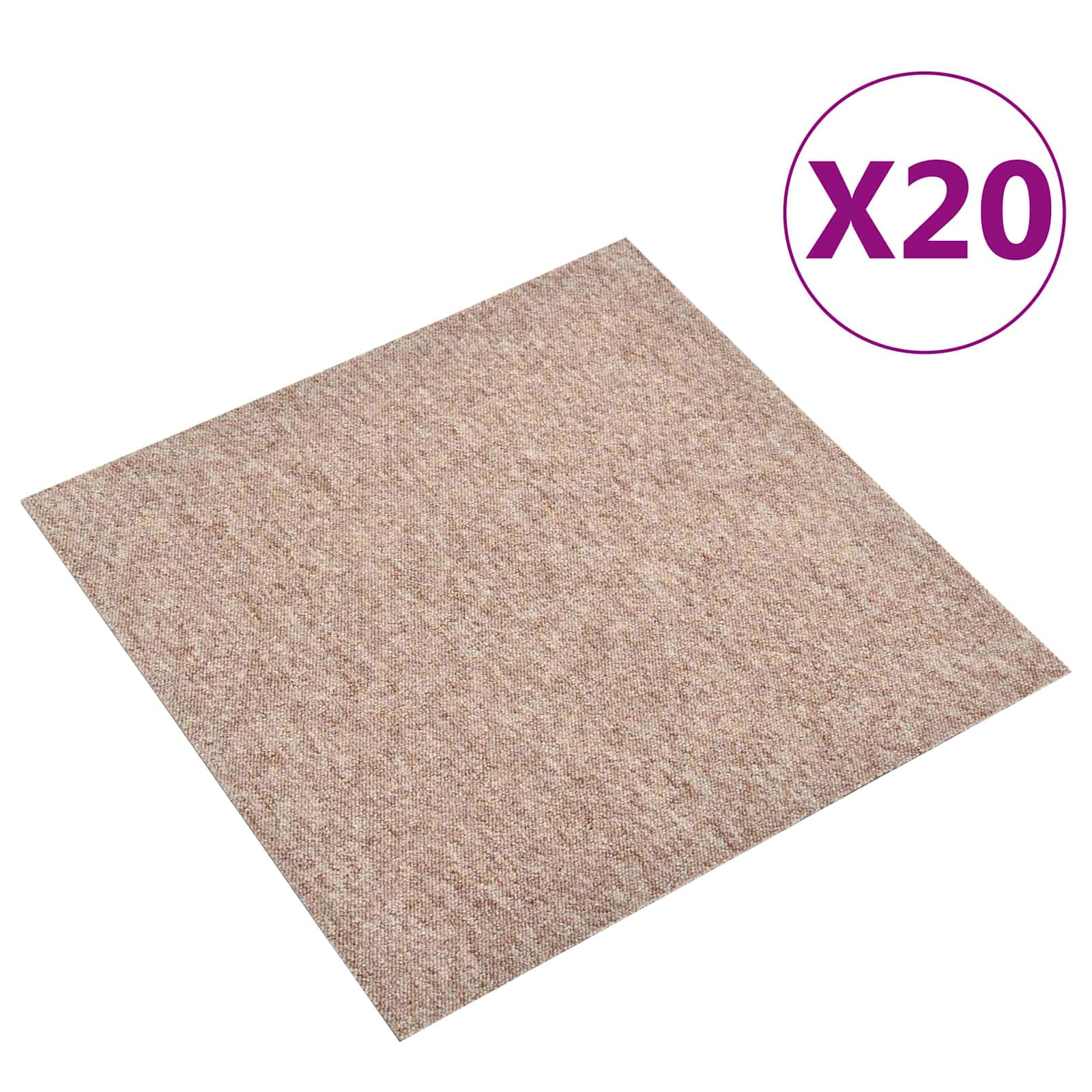 Tapijt 20 pcs Beige 50 x 50 cm 100% Polypropyleen image 2