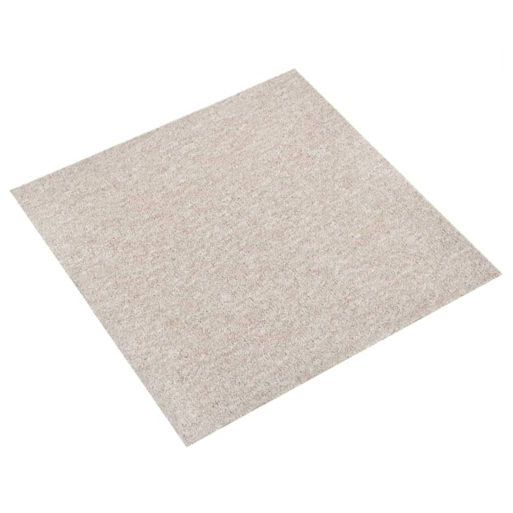 vidaXL Kobercové podlahové dlaždice 20 ks 5 m² 50x50 cm bledobéžové