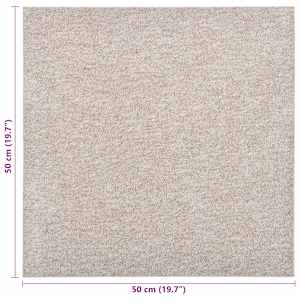 Koberec 20 pcs Světlý béžový 50 x 50 cm 100% polypropylen - obrázek 8