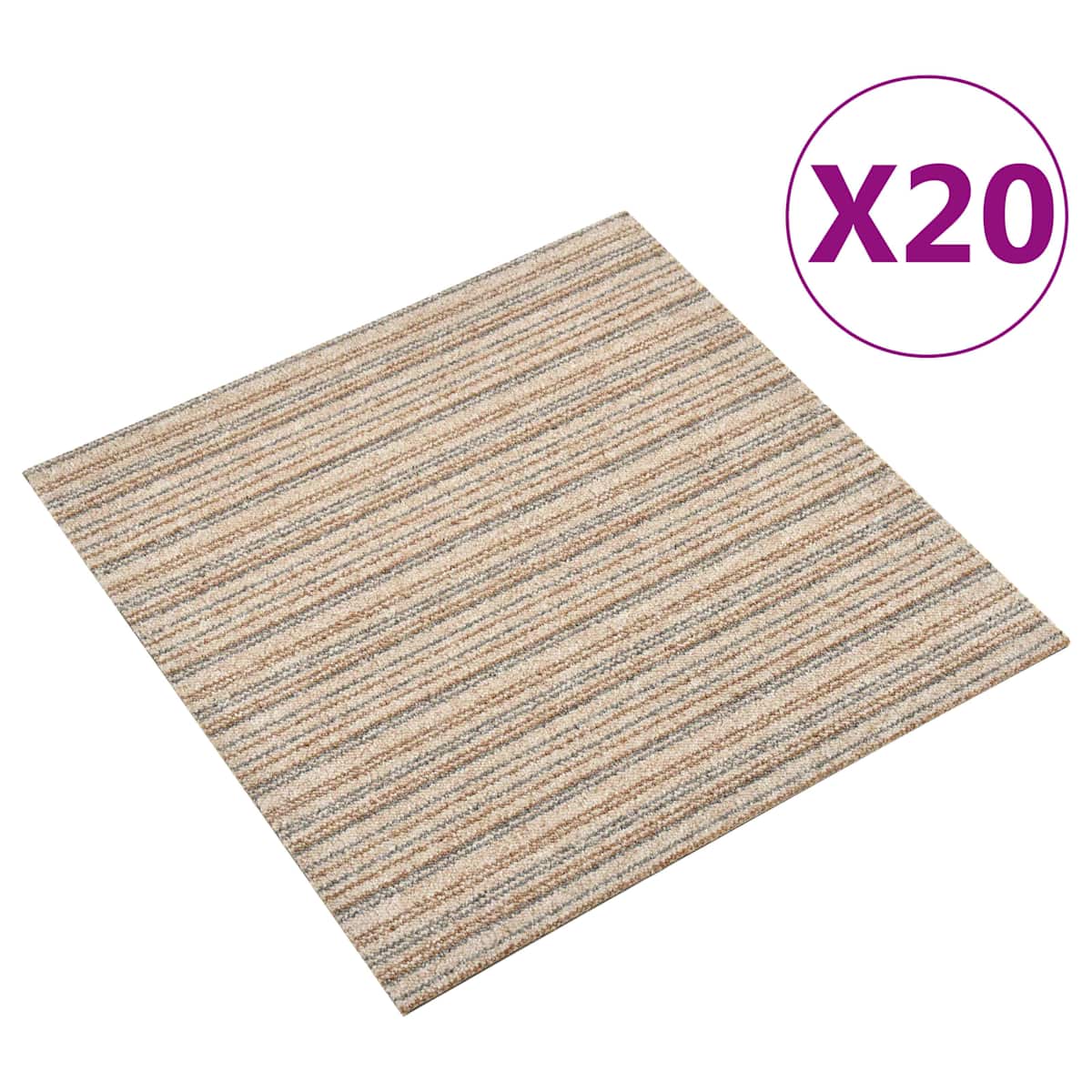 Tæppe 20 stk. 50 x 50 cm 100% Polypropylen - Billede 2