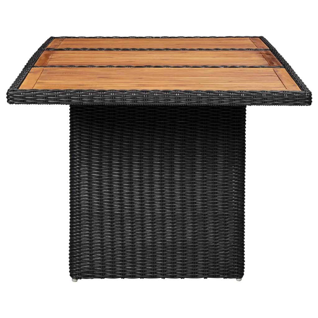 Thumbnail - vidaXL Garten-Esstisch Schwarz 200x100x74 cm Poly Rattan