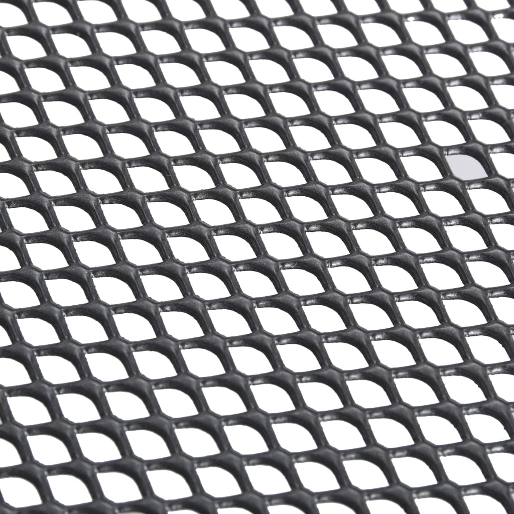 Antracitszürke acél összecsukható hálós asztal 80 x 80 x 72 cm 