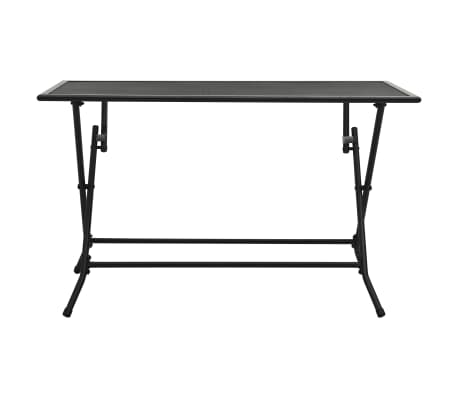 vidaXL Folding Mesh Table 120x60x72 cm Steel Anthracite